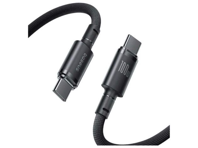Baseus New Braided Fast Charging Cable USB-C to USB-C 100W 1m - Black