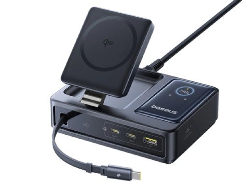 Baseus Nomos Qi2 5-in-1 Desktop Charger 140W - Cosmic Black