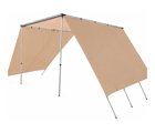 HI-TEX 2.5 x 1.6m Car Side Awning with Pull Out Shade (2 Extensions)