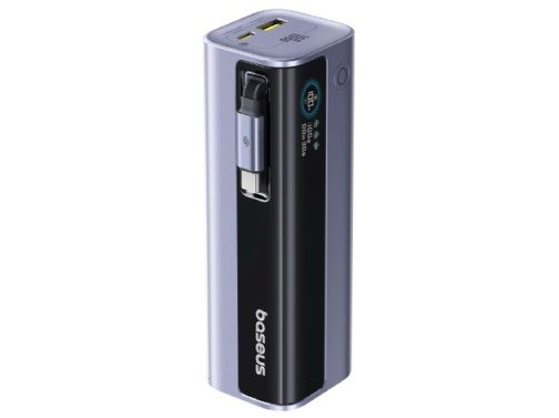 بنك الطاقة Baseus EnerGeek GR11 مع كابل قابل للسحب 10000mAh 100W - رمادي فلكي
