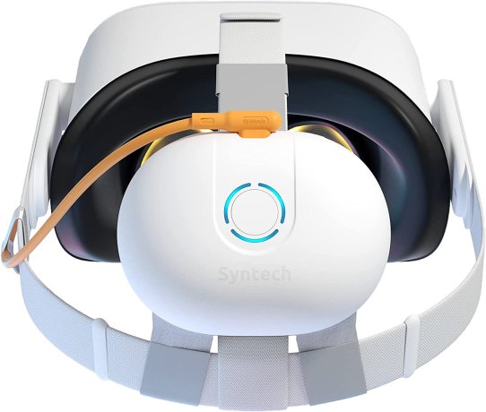 حزمة بطارية Syntech VR بقوة 10000 مللي أمبير في الساعة متوافقة مع Meta/Oculus Quest 2 White