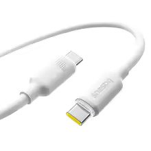 Baseus Foamed Silicone Fast Charging Data Cable USB-C to USB-C 100W 1m - Moon White
