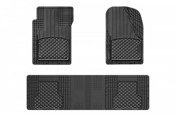 WEATHERTECH | تقليم عالمي لتناسب حصيرة أرضية من 3 قطع | أسود