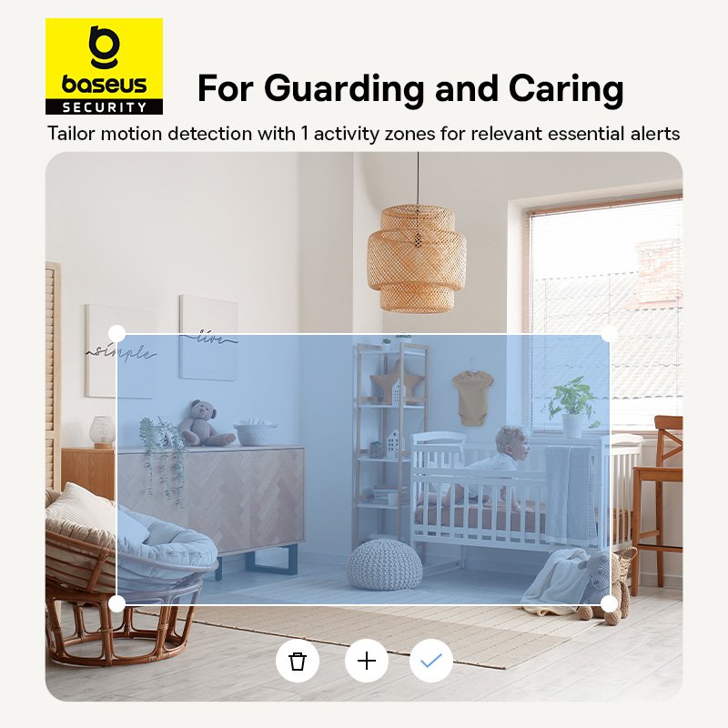 Baseus Security P1 Pro Indoor Camera 3K - Moon White gallery image