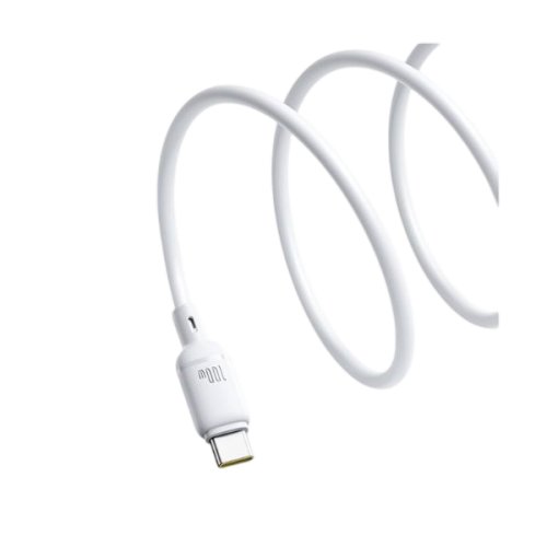 Baseus Foamed Silicone Fast Charging Data Cable USB-C to USB-C 100W 2m - Moon White gallery image