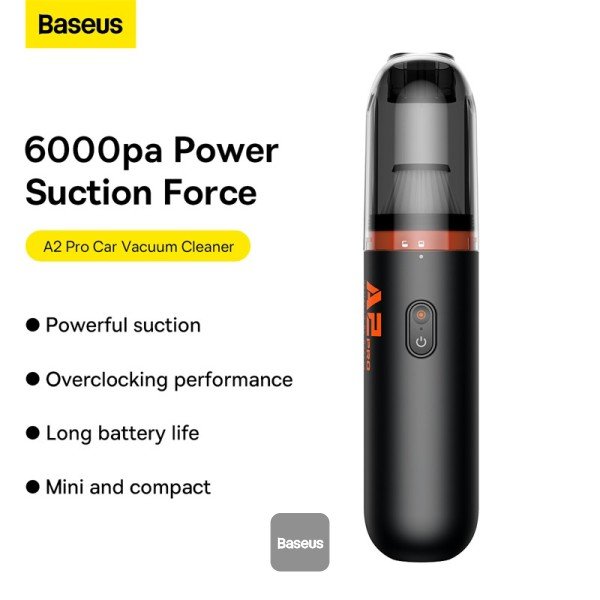 Baseus A2Pro Car Vacuum Cleaner (6000pa) - Black gallery image