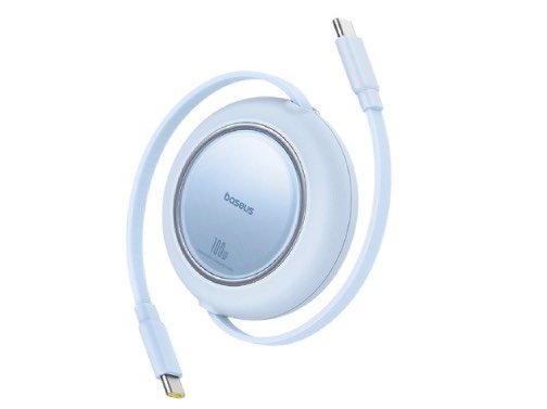 Baseus Free2Pull Mini Retractable Cable USB-C to USB-C 100W 1.5m - Galaxy Blue gallery image