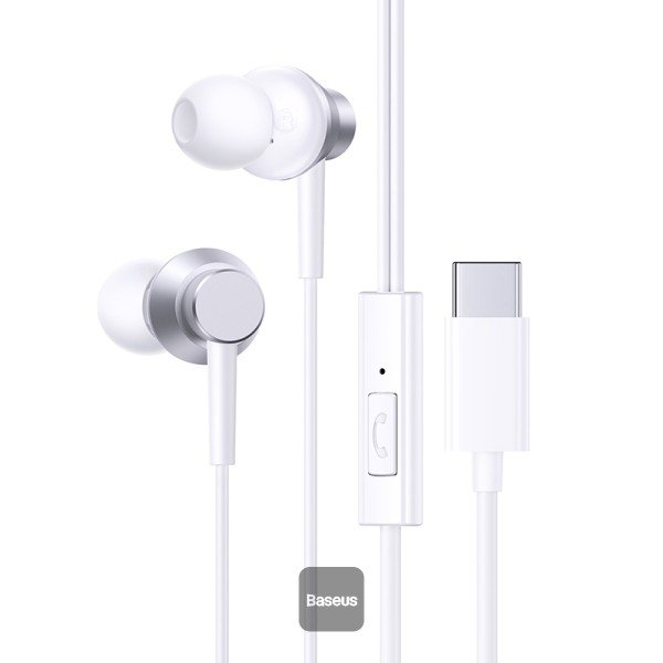 Baseus Encok CZ11 Wired Earphones - Moon White gallery image