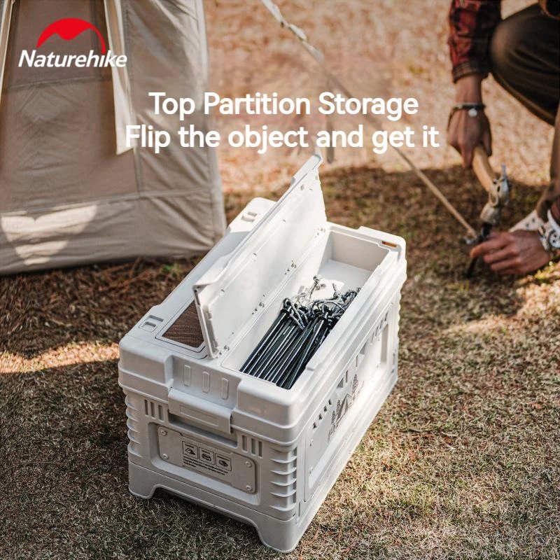 Naturehike Ling Yue S PP Folding Storage Box - Light Beige (50L) gallery image