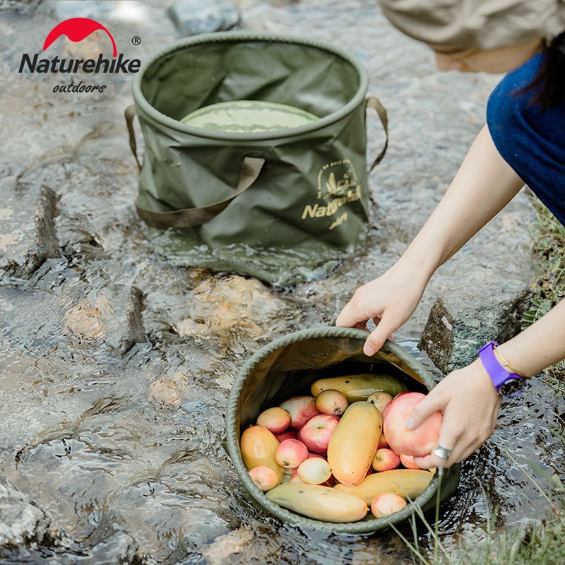 دلو دائري قابل للطي من Naturehike - بني فاتح (20 لتر) gallery image