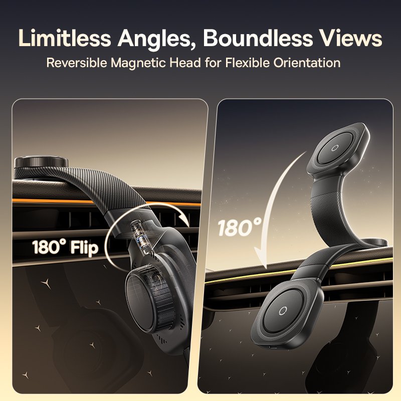 Baseus PrimeTrip C03Pro Magnetic Wireless Car Charger Mount - Cosmic Black gallery image