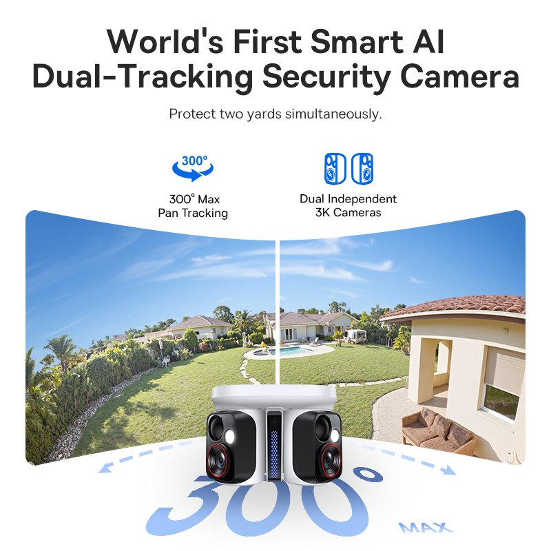 كاميرا Baseus Security X1 Pro الخارجية المزدوجة 3K - أبيض gallery image