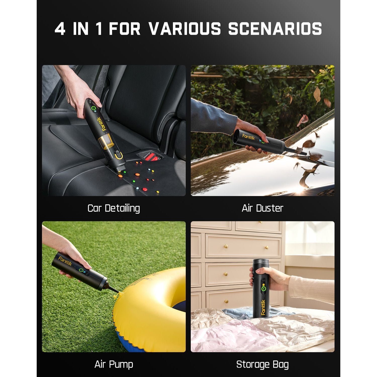 Fanttik Slim V10 APEX Cordless Handheld Vacuum Cleaner - Black gallery image
