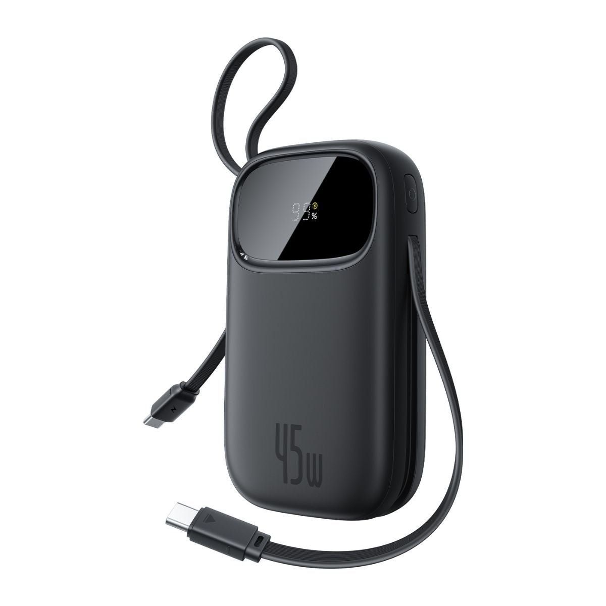 Baseus EnerFill FC31 Qpow3 Digital Display Power Bank with 2 Built-in USB-C Cables 20000mAh 45W - Cosmic Black gallery image