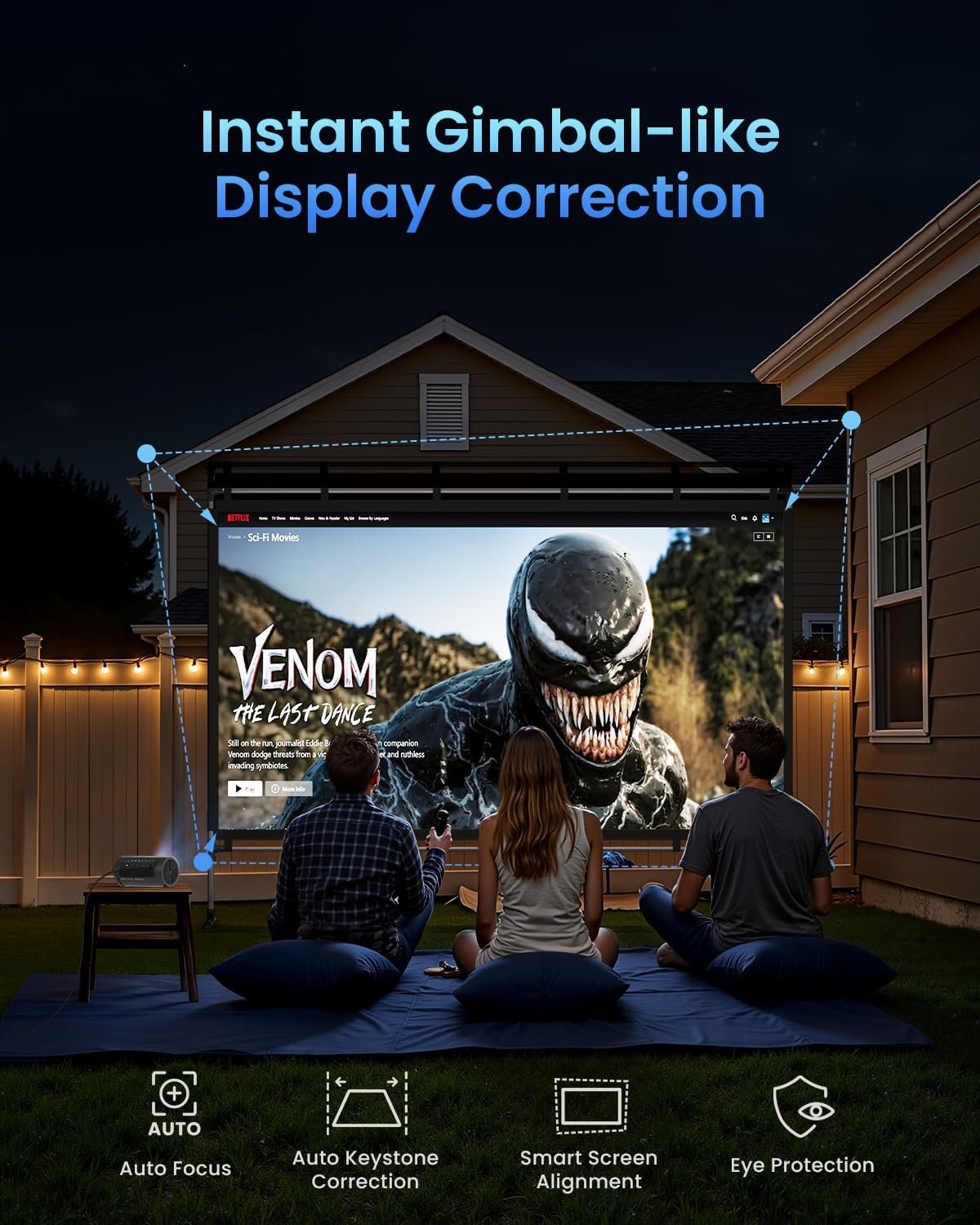 JMGO PicoPlay+ Projector (Tri-Laser DLP ,450 ISO,1080P,GTV) gallery image