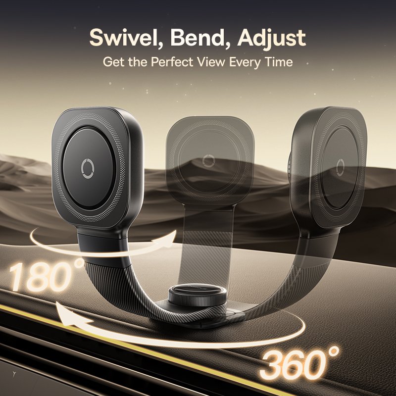 Baseus PrimeTrip C03Pro Magnetic Wireless Car Charger Mount - Cosmic Black gallery image