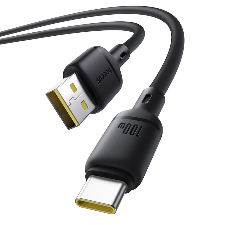 Baseus Silky Fast Charging Cable USB-A to USB-C 1m - Cluster Black gallery image