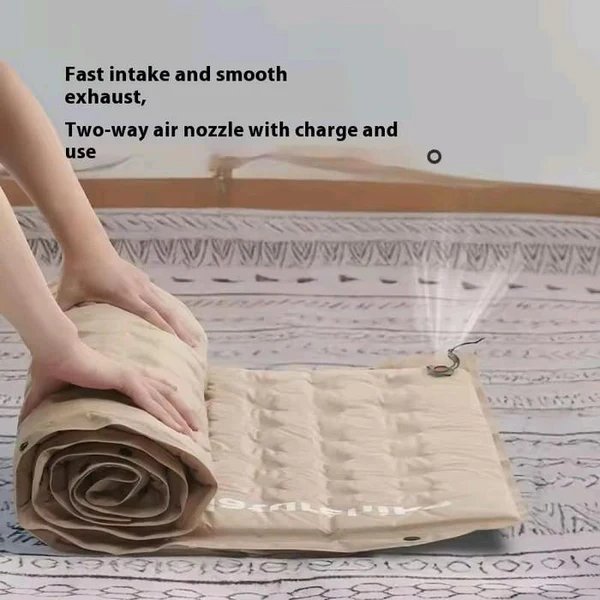 Naturehike D Series Automatic Inflatable Cushion with Built-in Pillow - Khaki Single(200*65*3) gallery image