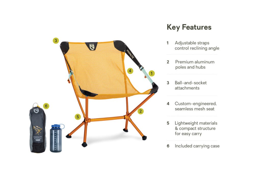 NEMO Equipment MOONLITE ELITE RECLINING CAMP كرسي - أسود Pearl gallery image