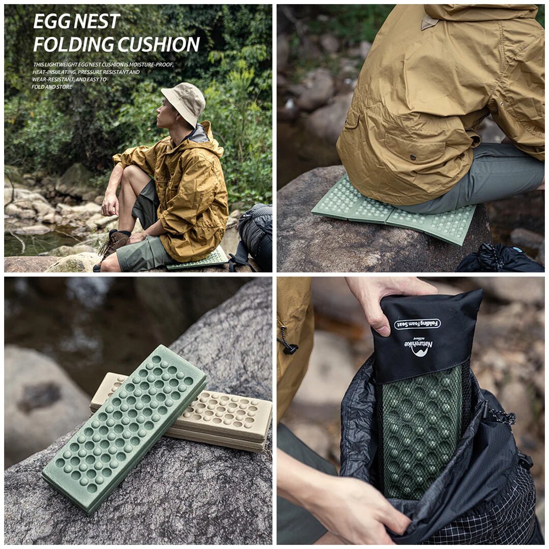 Naturehike Troues-R1.8 Egg Nest Folding Moisture Proof Pad - Olive Green / Double (200*120*1.8) gallery image