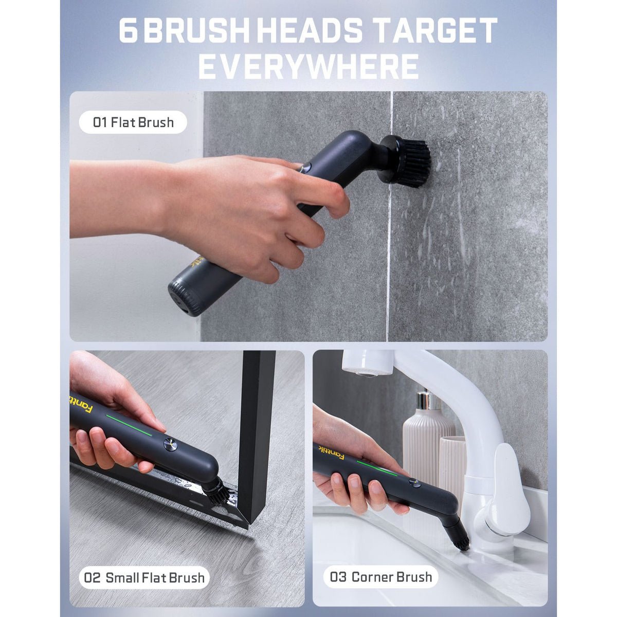 Fanttik G9 Pro Cordless Spin Scrubber - Black gallery image