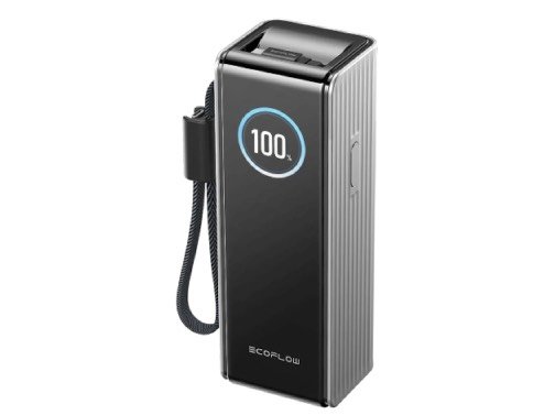 EcoFlow RAPID Power Bank (25,000mAh, 170W, 100W Built-In and Retractable Cables) - Silver gallery image