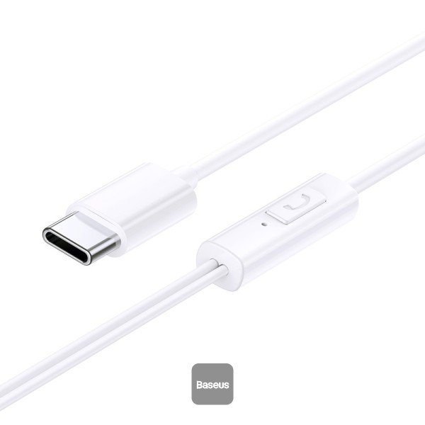 Baseus Encok CZ11 Wired Earphones - Moon White gallery image