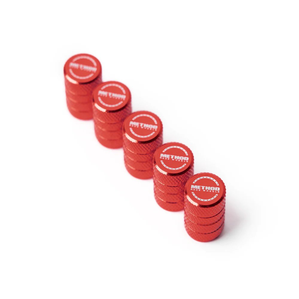 METHOD | VALVE STEM CAPS SET OF 5 | RED gallery image
