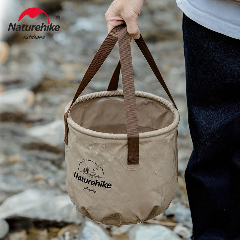 Naturehike Foldable Round Bucket - Light Brown (10L) gallery image