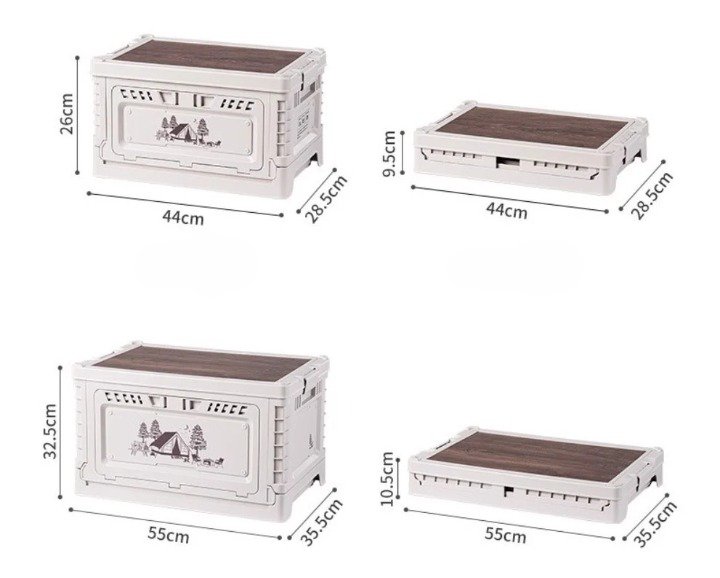 Naturehike Ling Yue S PP Folding Storage Box - Light Beige (50L) gallery image