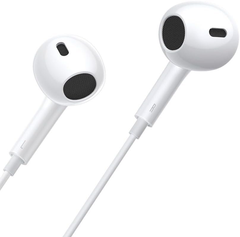 Baseus Encok CZ17 Semi-In-Ear Wired Earphones - Moon White gallery image