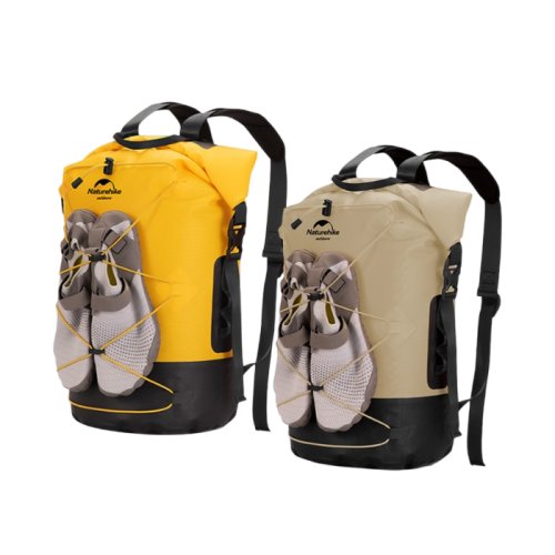 Naturehike TB03-Shimmer-TPU Wet and Dry Separation Waterproof Bag- Khaki (30L) (without shoes) gallery image