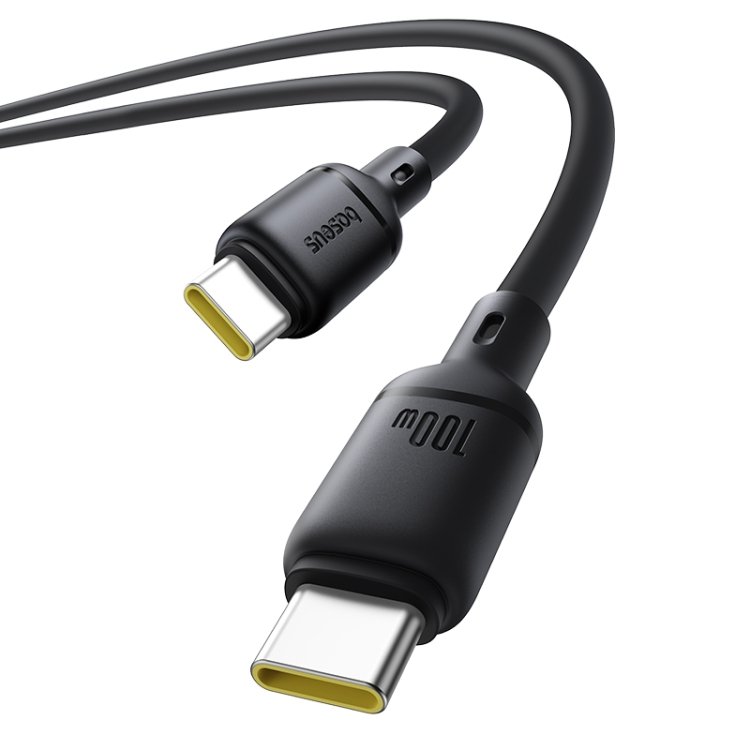 Baseus Silky Fast Charging Cable USB-C to USB-C 100W 2m - Cluster Black gallery image