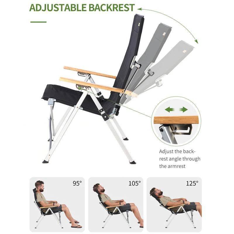 Naturehike TY03 Tall Recliner Lying Chair - Khaki gallery image