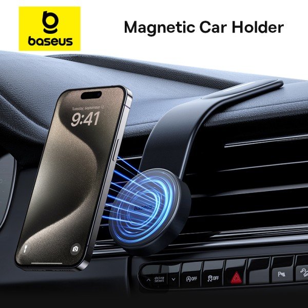 Baseus PrimeTrip C02 Air Magnetic Car Mount - Cluster Black gallery image